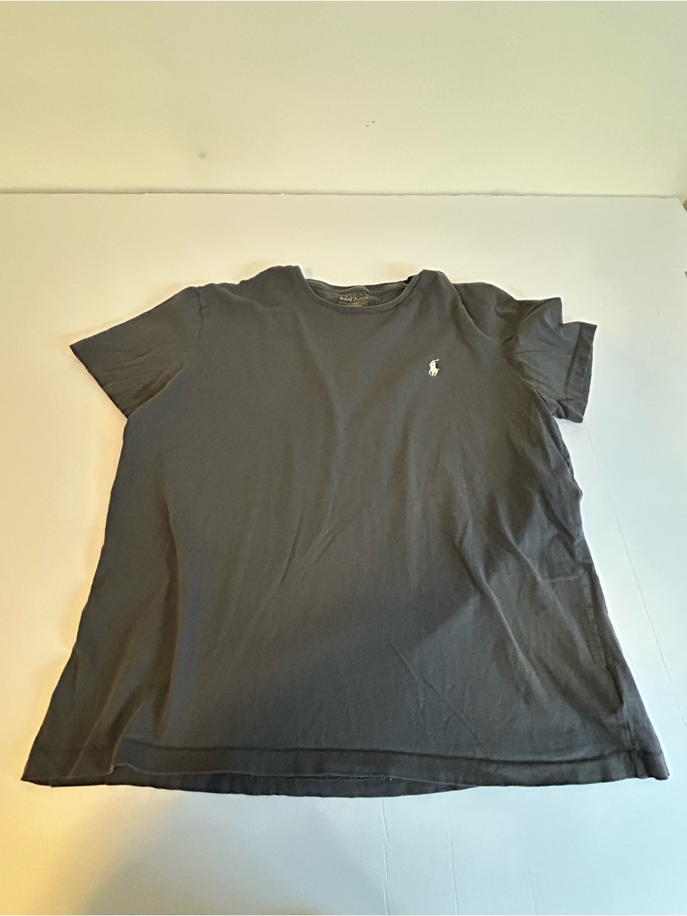 Ralph Lauren Short Sleeve Crew Tee in charcoal gray with White Pony